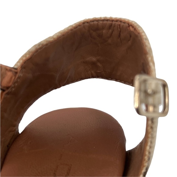 Aldo Tan Leather Cheetah Print Wedge Espadrille Heels Size 6 Women’s - Picture 9 of 10